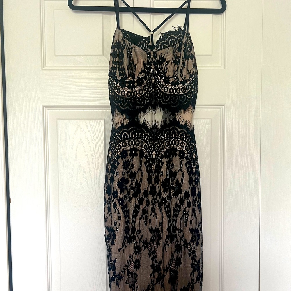 AX Paris Girl in Mind Lace Nude Dress